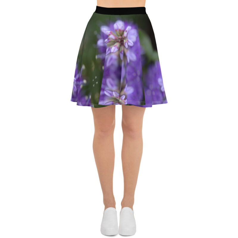 Purple Plant Skater Skirt