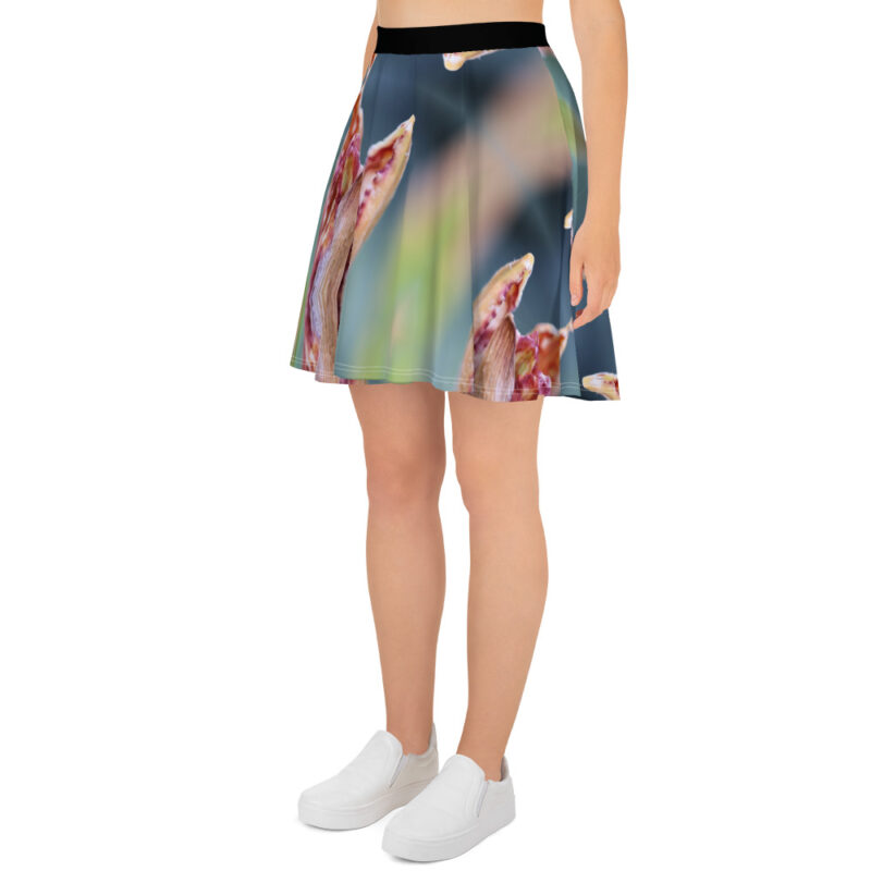 Macro Flower Bud Skater Skirt - Image 3