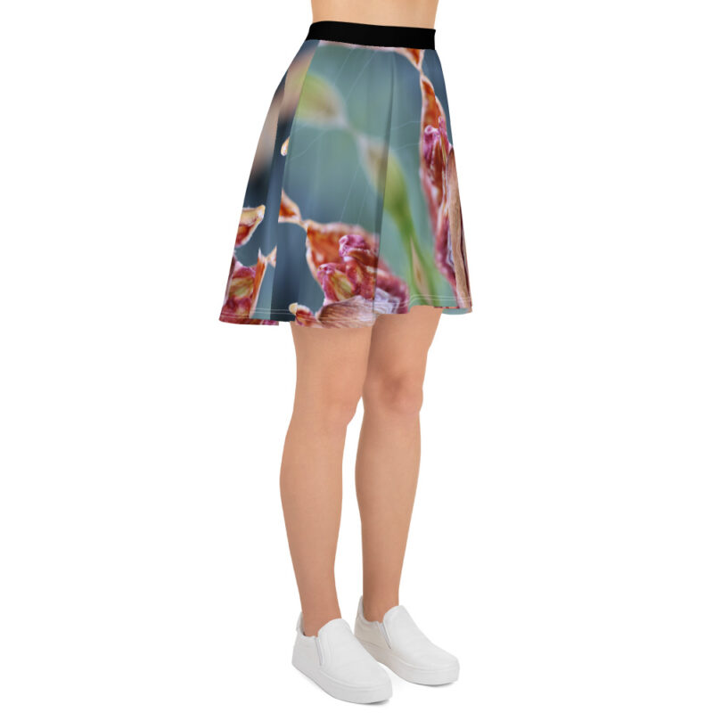 Macro Flower Bud Skater Skirt - Image 4