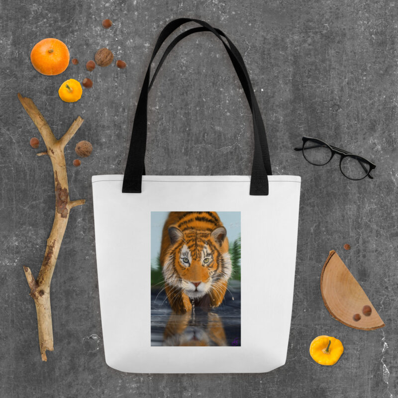 Tiger in water Tote bag - Image 2