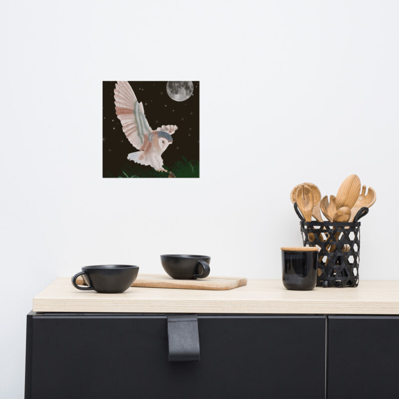 Barn Owl in Flight Poster - Image 2