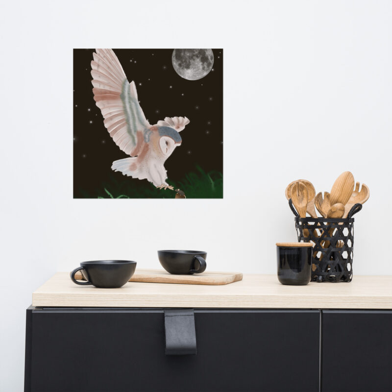 Barn Owl in Flight Poster - Image 4