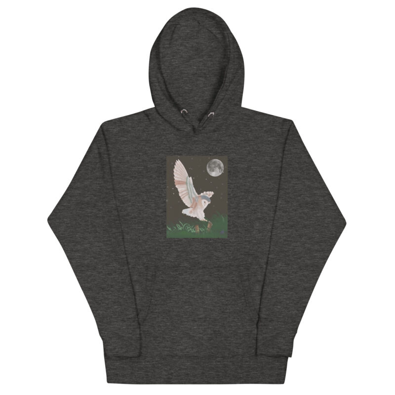 Barn Owl in Flight Unisex Hoodie - Image 7