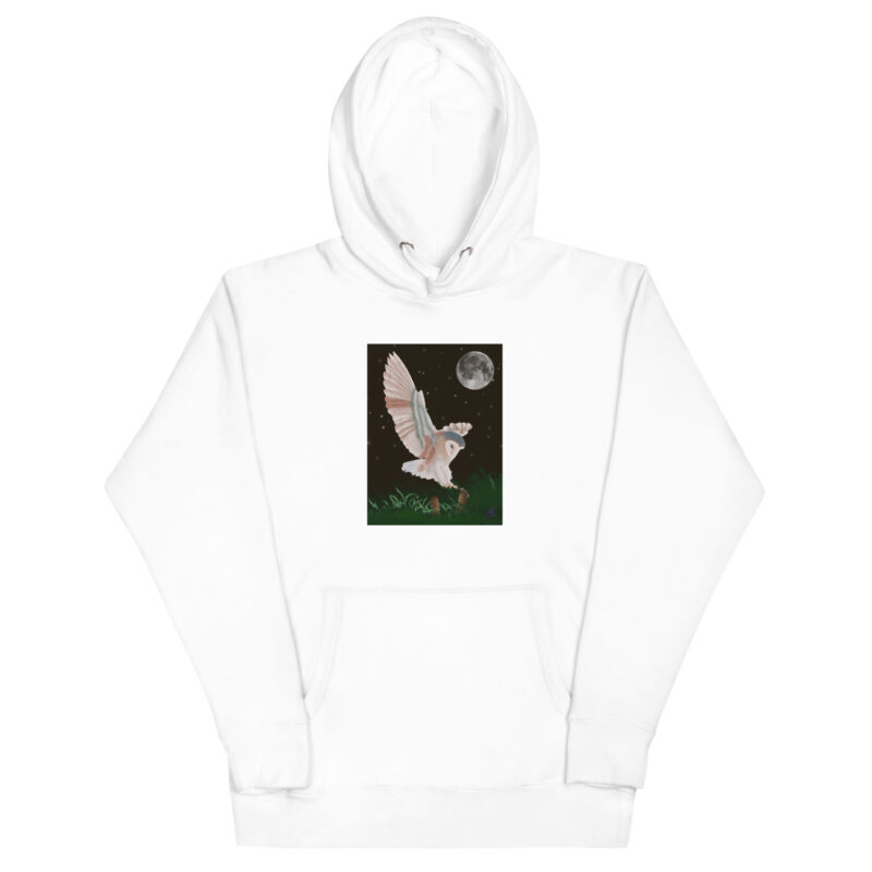 Barn Owl in Flight Unisex Hoodie - Image 11