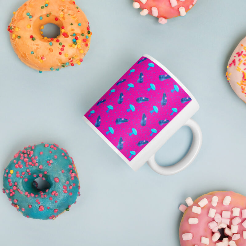 Pink Gecko Mushroom Mug - Image 3