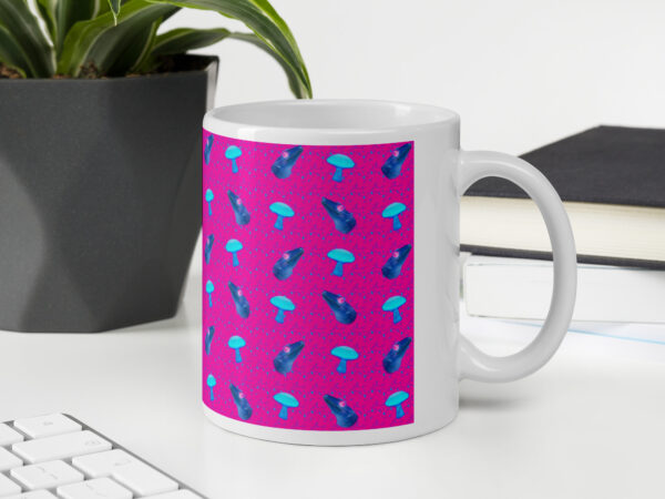 Pink Gecko Mushroom Mug