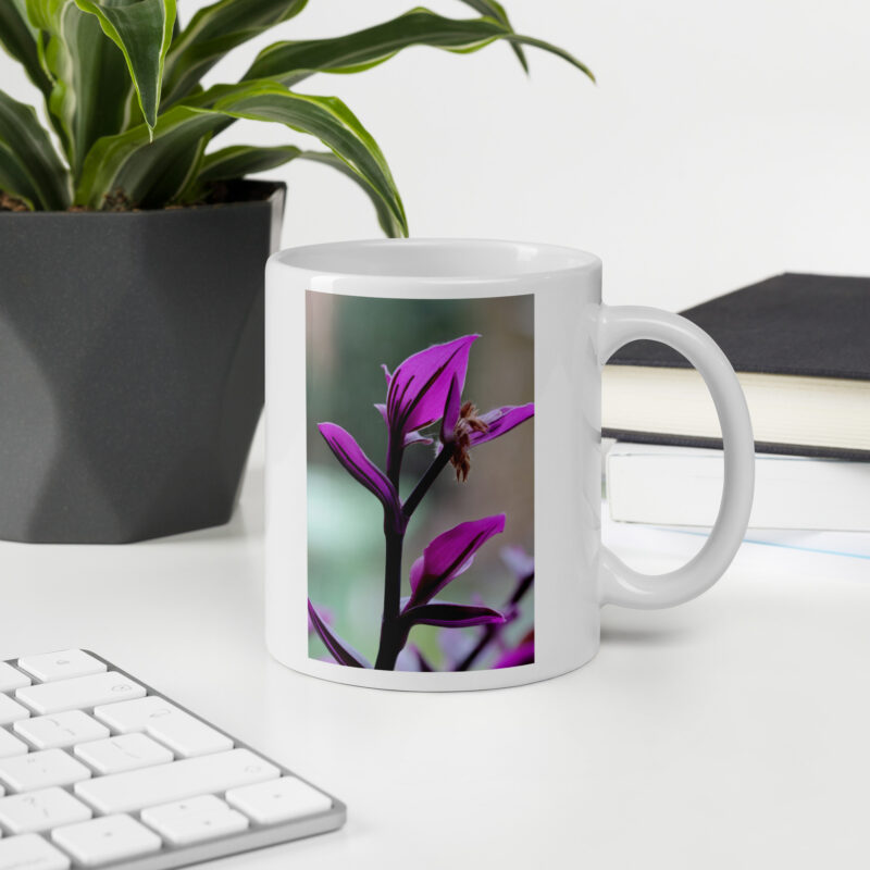 Purple flower Mug - Image 2