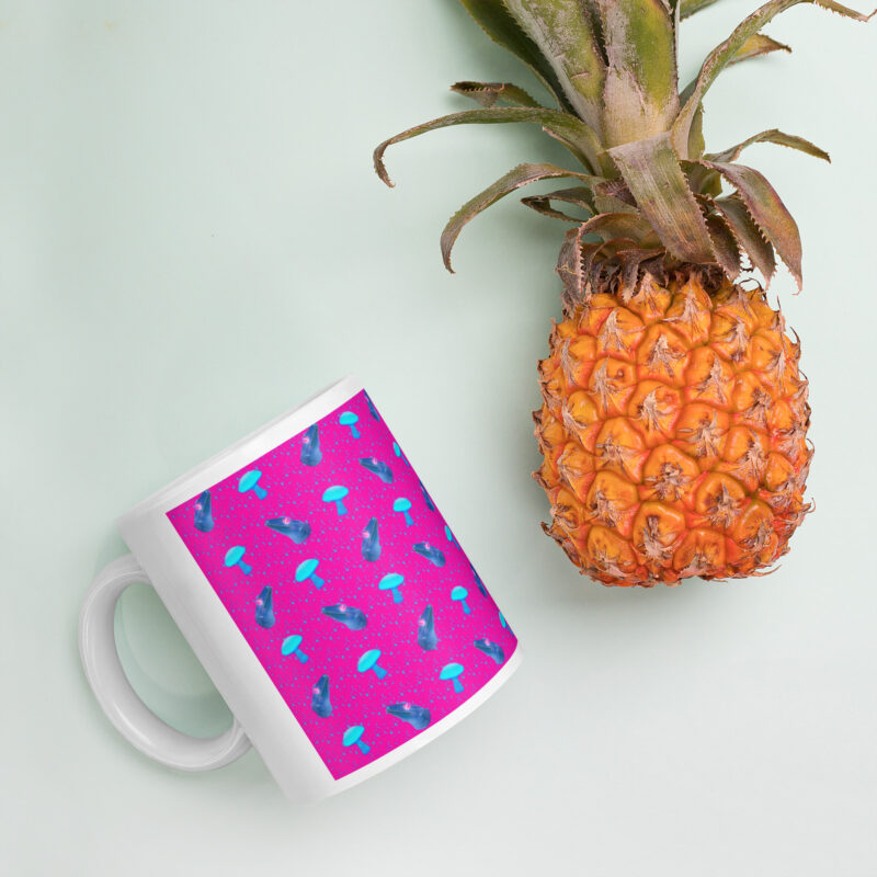 Pink Gecko Mushroom Mug - Image 4