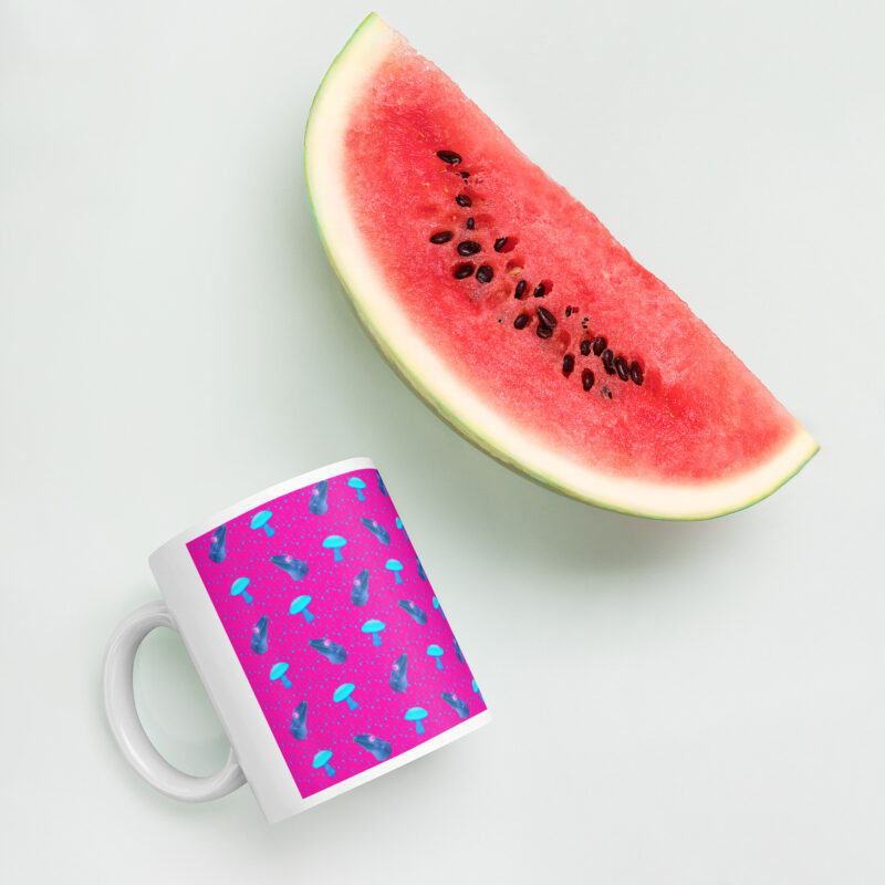 Pink Gecko Mushroom Mug - Image 5