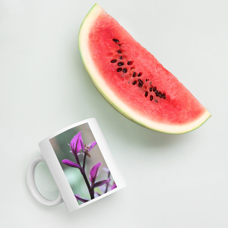 Purple flower Mug - Image 5