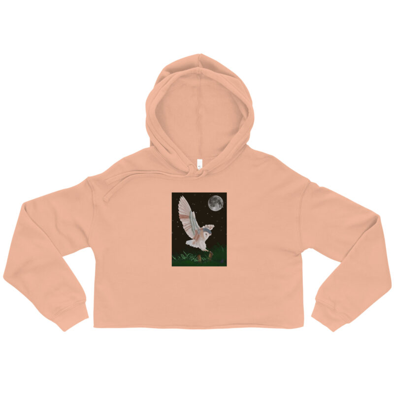 Barn Owl in Flight Crop Hoodie - Image 6