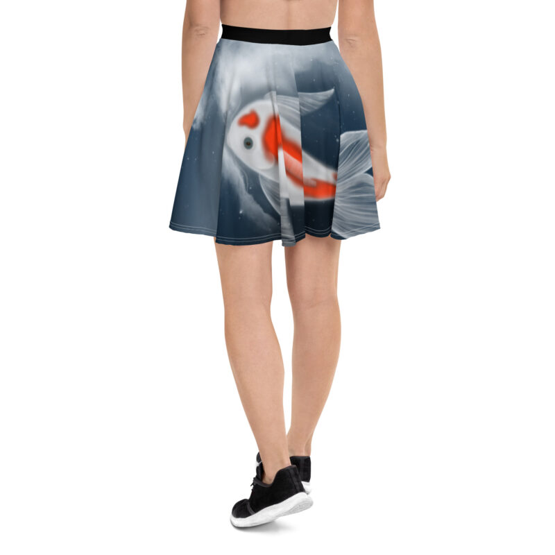 Koi Sky Swimming Skater Skirt - Image 4