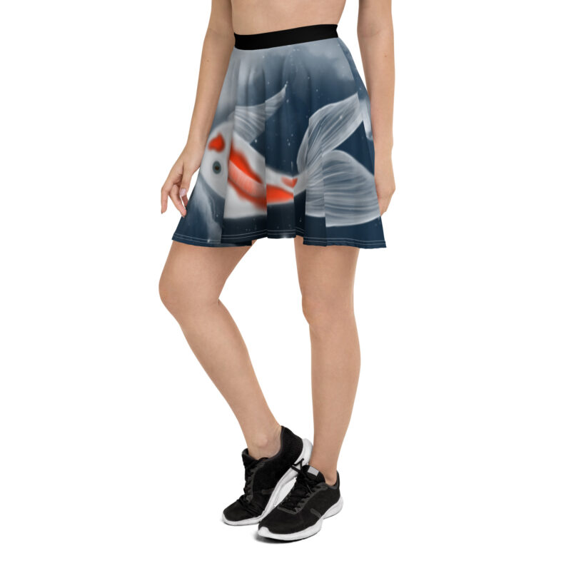 Koi Sky Swimming Skater Skirt - Image 3