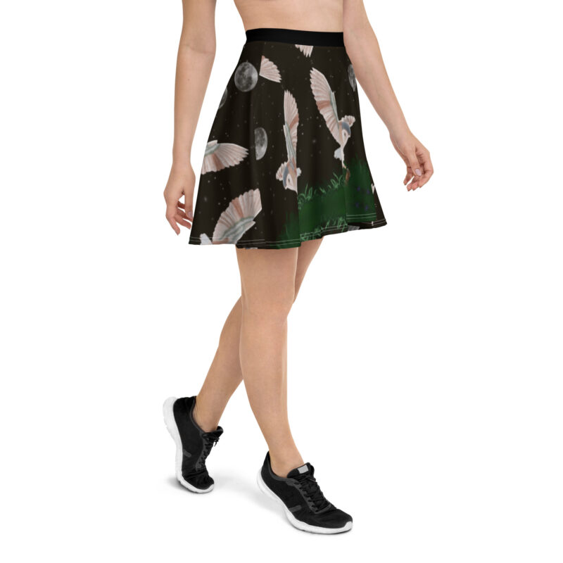 Barn Owl in Flight Skater Skirt - Image 2