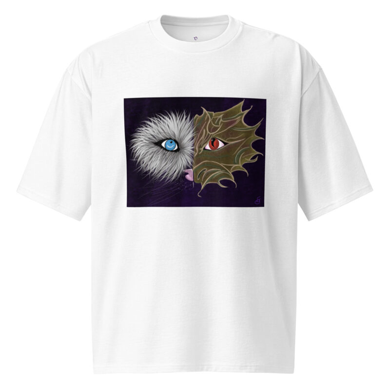 Wolf Dragon Face Oversized heavyweight t-shirt