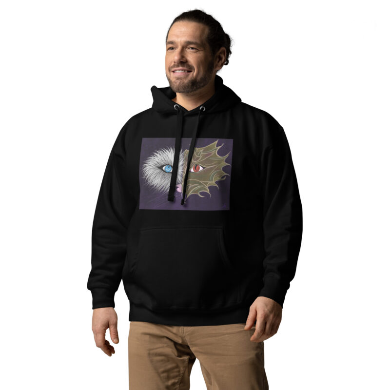 Dragon Wolf Face Unisex Hoodie - Image 2