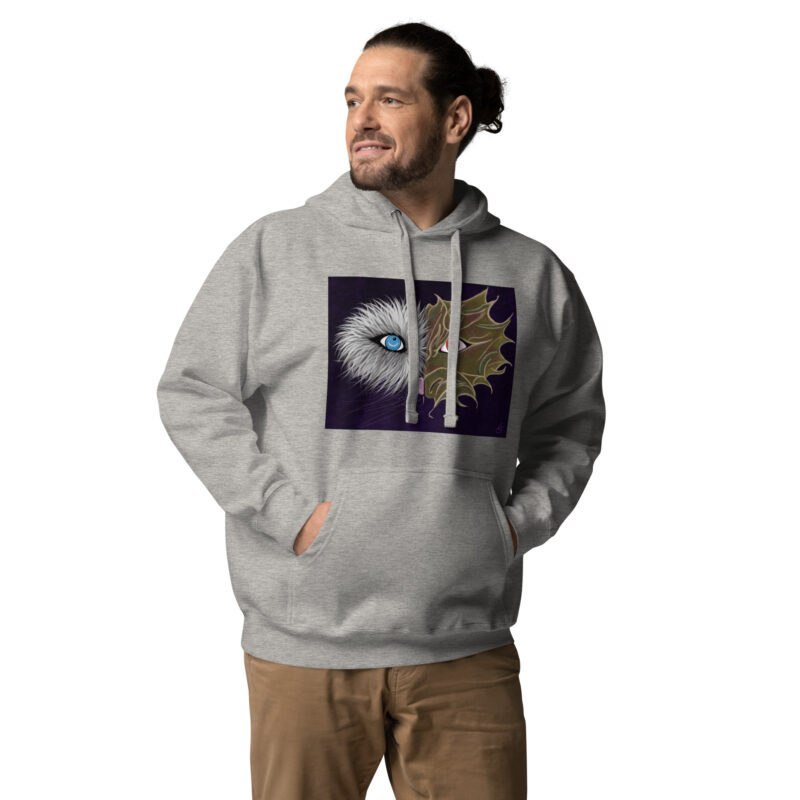 Dragon Wolf Face Unisex Hoodie - Image 9