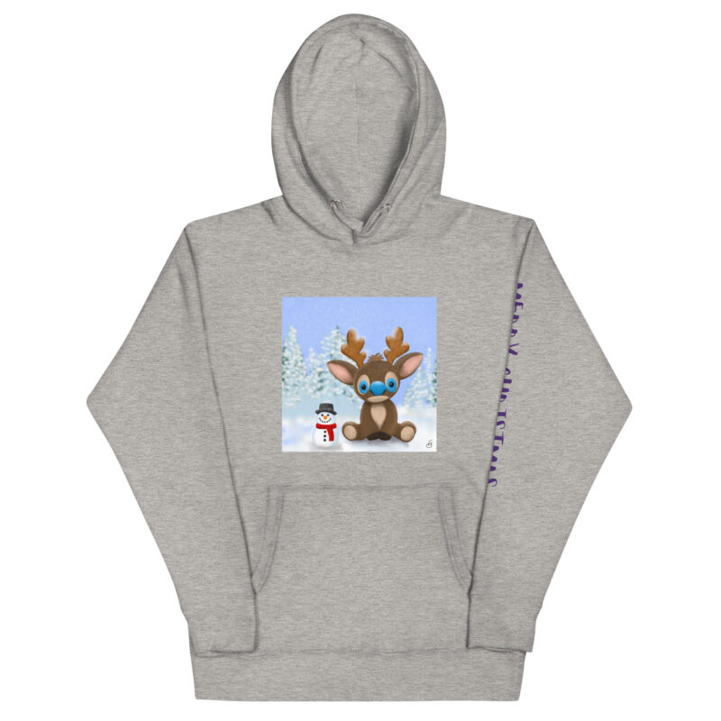 Reindeer Merry Christmas Unisex Hoodie - Image 9