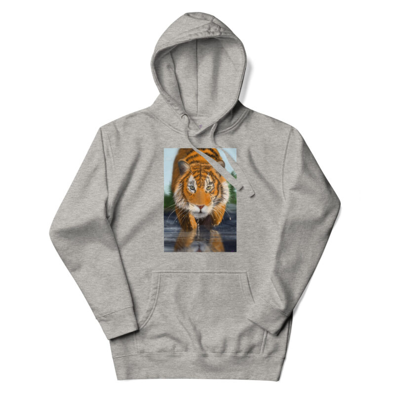 Tiger in water Unisex Hoodie - Image 5