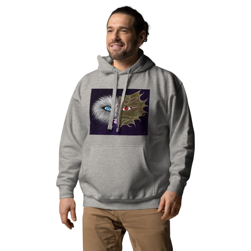 Dragon Wolf Face Unisex Hoodie - Image 10