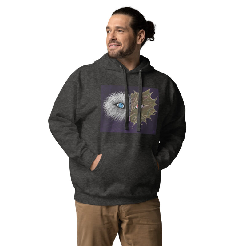Dragon Wolf Face Unisex Hoodie - Image 7