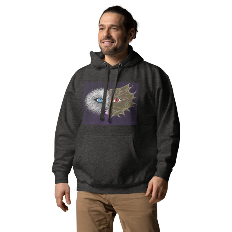 Dragon Wolf Face Unisex Hoodie - Image 8