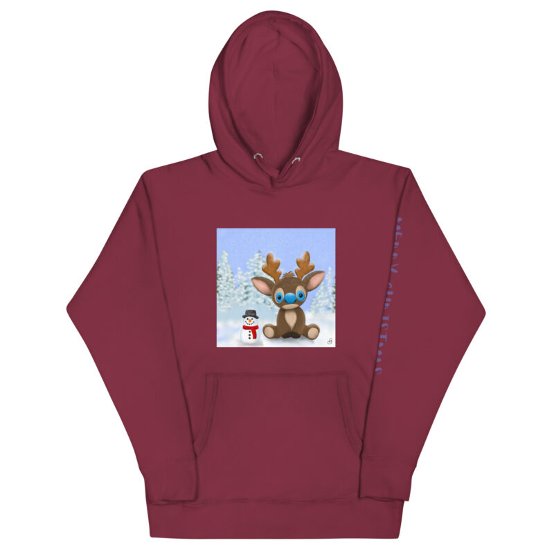 Reindeer Merry Christmas Unisex Hoodie - Image 5