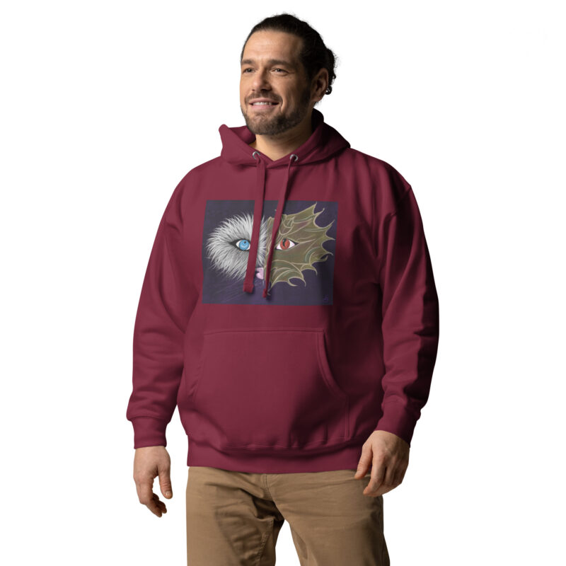 Dragon Wolf Face Unisex Hoodie - Image 6