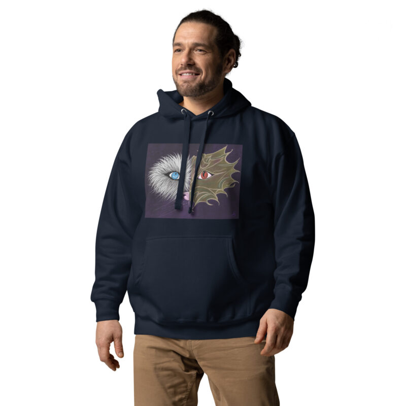 Dragon Wolf Face Unisex Hoodie - Image 4