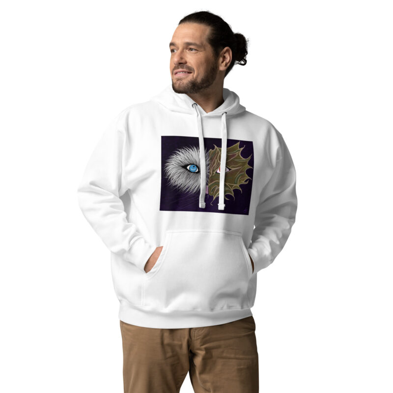 Dragon Wolf Face Unisex Hoodie - Image 11