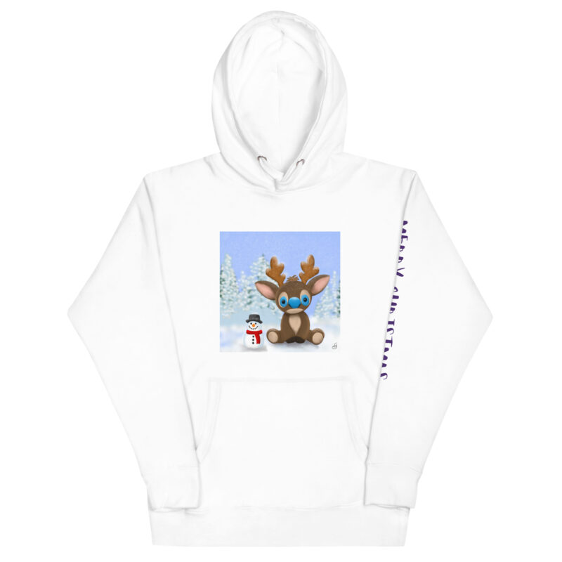 Reindeer Merry Christmas Unisex Hoodie - Image 11