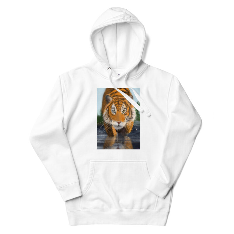 Tiger in water Unisex Hoodie - Image 6