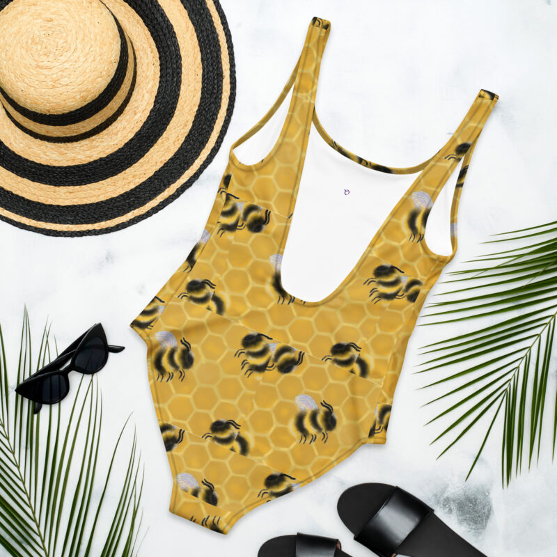 Honey bee One-Piece Swimsuit - Image 4