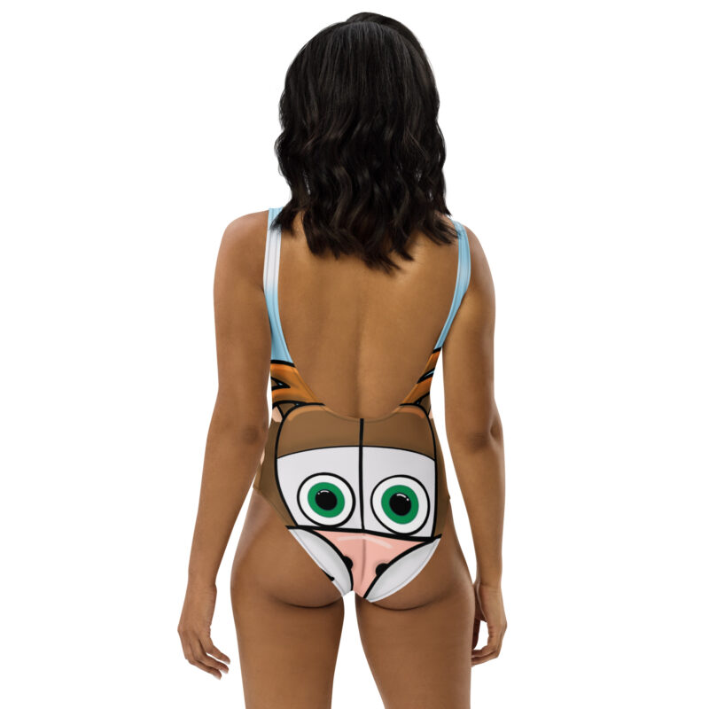 Cartoon cat face One-Piece Swimsuit - Image 2