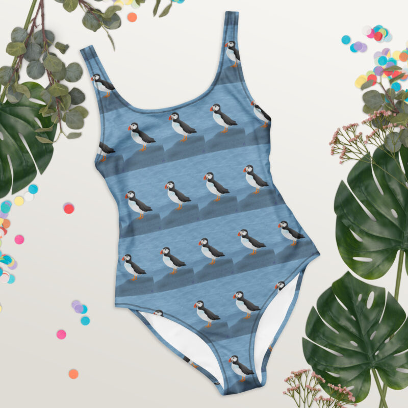 Puffins One-Piece Swimsuit - Image 4