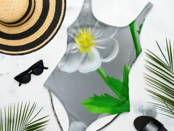 Iridescent flower One-Piece Swimsuit