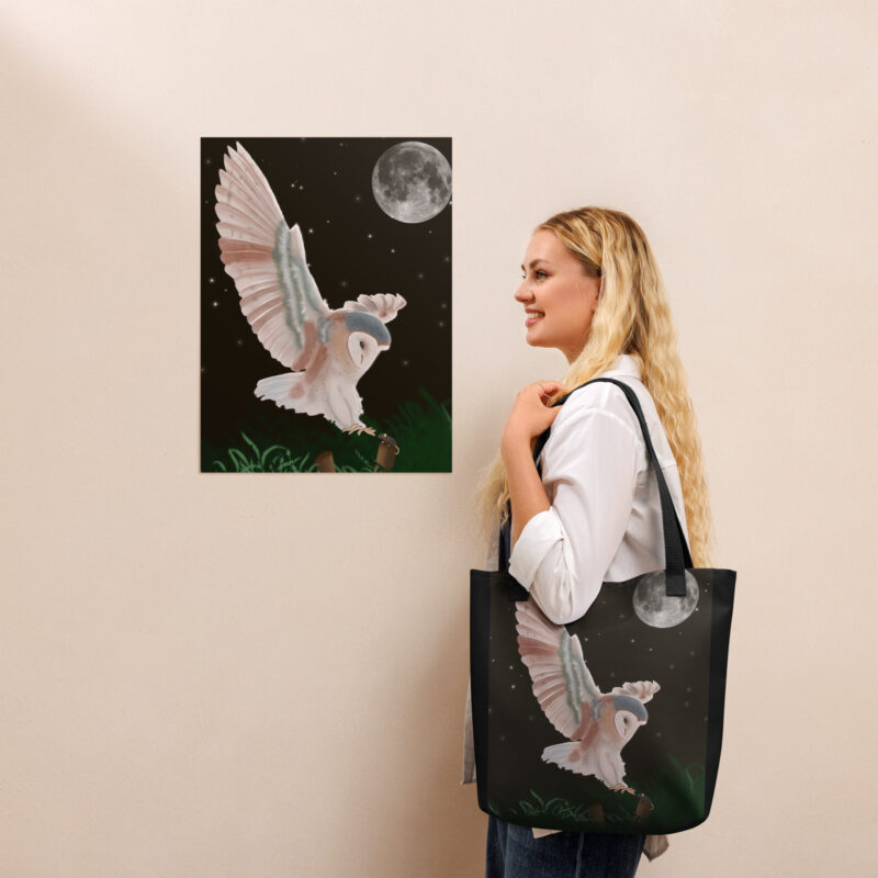 Barn Owl in Flight Tote bag - Image 2