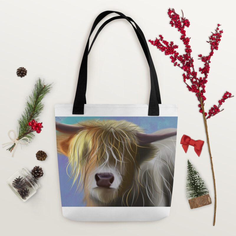 Highland cow Tote bag