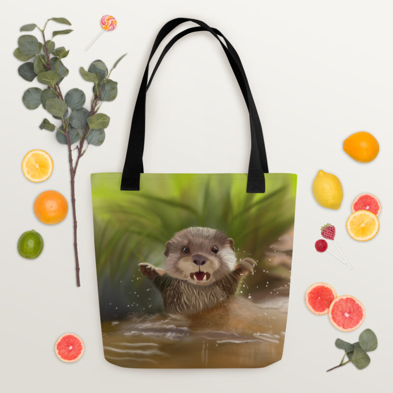 Baby otter Tote bag