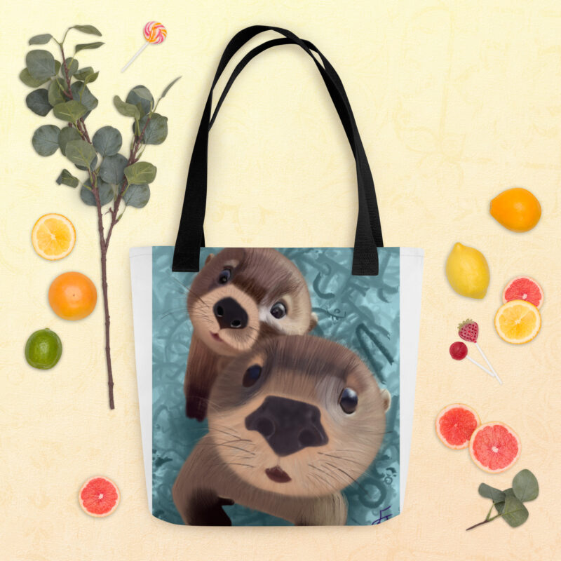 Cute Otters Tote bag - Image 5