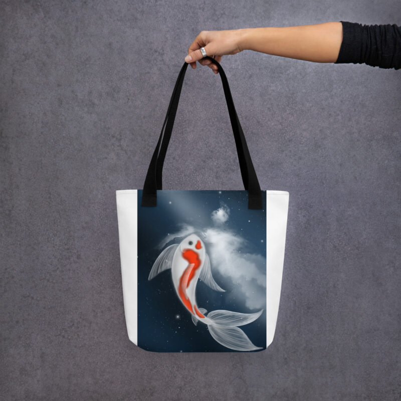 Koi swimming in the stars Tote bag