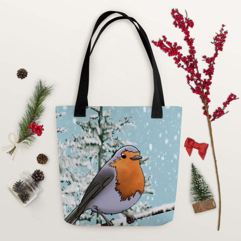 Winter Robin Tote bag