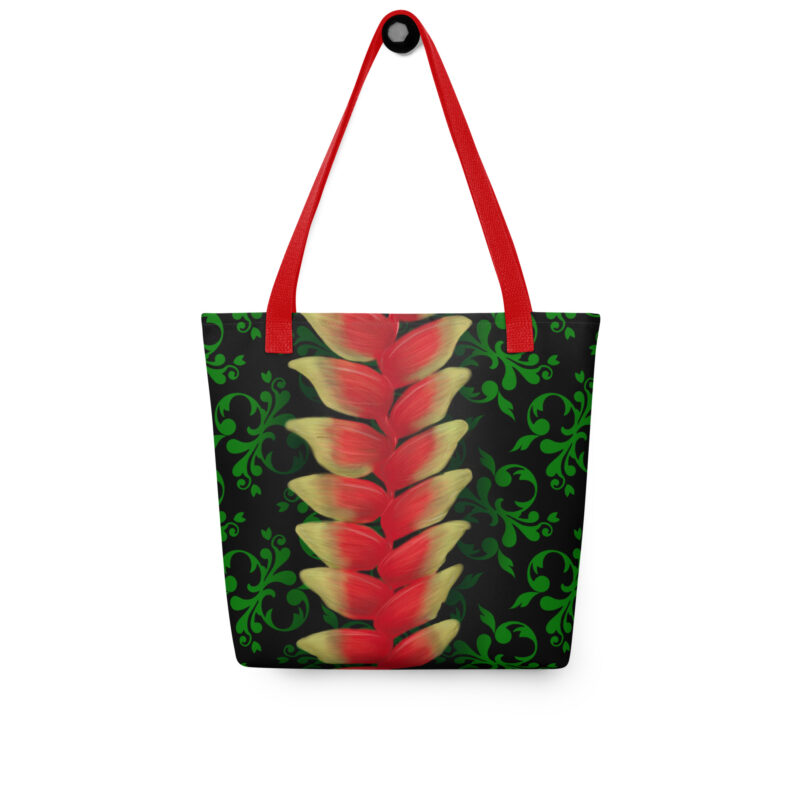 Red rainforest flowers Tote bag - Image 4