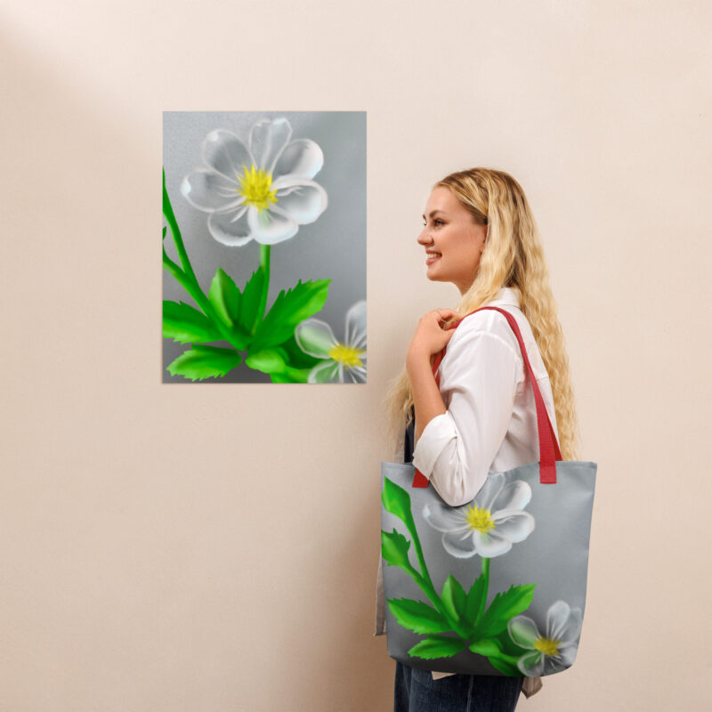 Iridescent flower Tote bag - Image 4