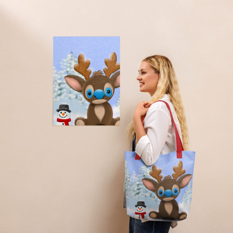 Cartoon Reindeer Tote bag - Image 3