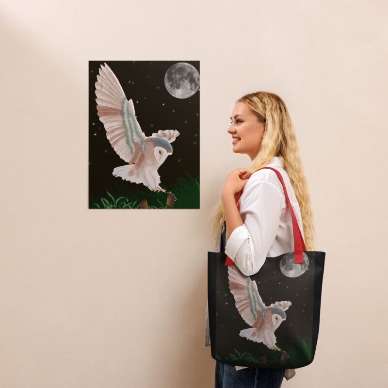 Barn Owl in Flight Tote bag - Image 3