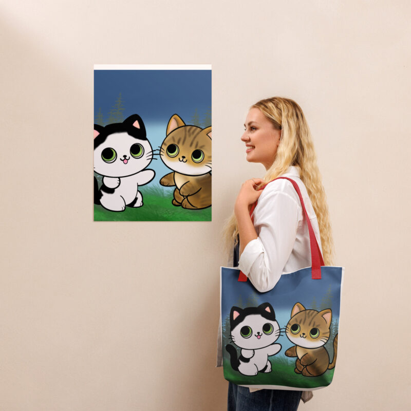 Cartoon Kitties Tote bag - Image 2