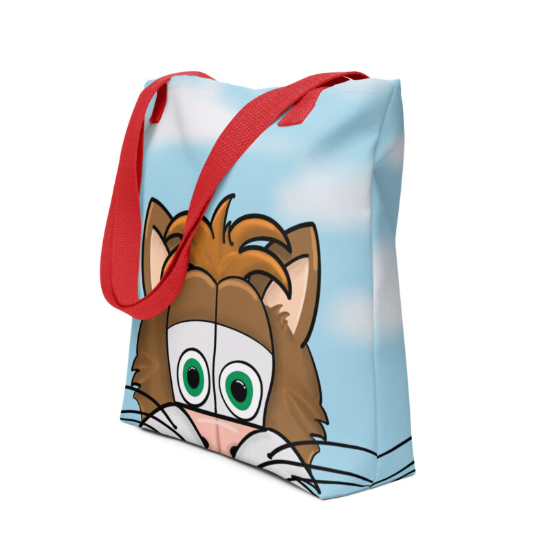 Cartoon cat face Tote bag - Image 4