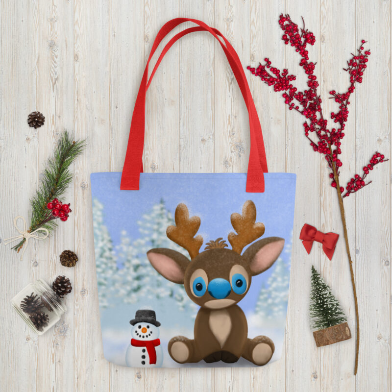 Cartoon Reindeer Tote bag - Image 6