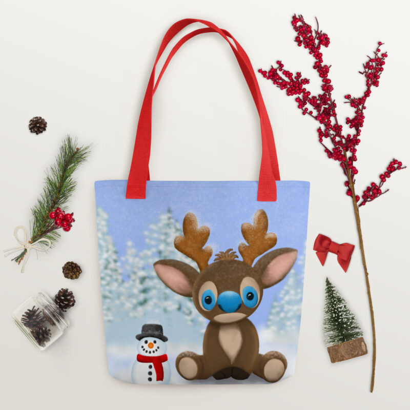 Cartoon Reindeer Tote bag - Image 7